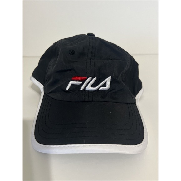 Fila Heritage Cotton Twill‎ BLACK Baseball Cap One Size Adjustable - Picture 1 of 10